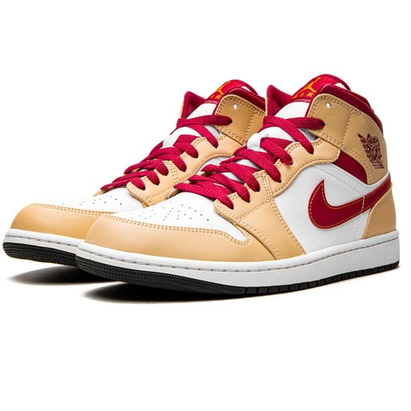 Jordan Other - Nike Air Jordan 1 Mid Light Curry Cardinal size 9.5 554724-201 OG I Retro GC